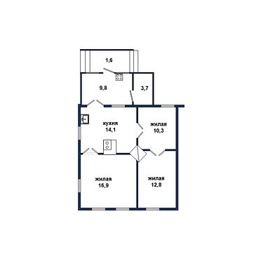 Часть дома (выделенная квартира) - 530135, план 1