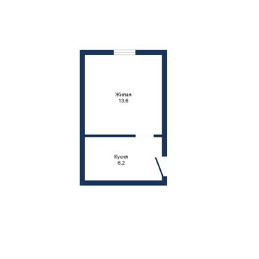 Однокомнатная квартира, Зои Космодемьянской ул. - 560014, план 1