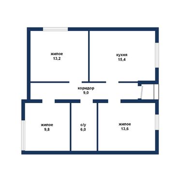 Часть дома (выделенная квартира) в г.п. Логишин - 550089, план 1