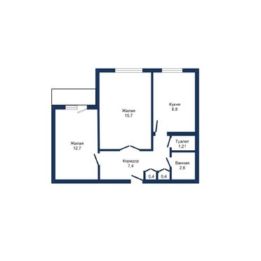 Двухкомнатная квартира, Телефонная ул. - 560022, план 1