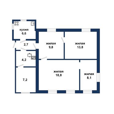 Одноэтажный жилой дом в г. Пинске - 550116, план 1