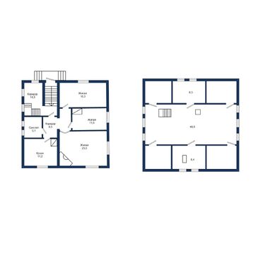 Жилой дом с мансардой в д. Галево - 560018, план 1