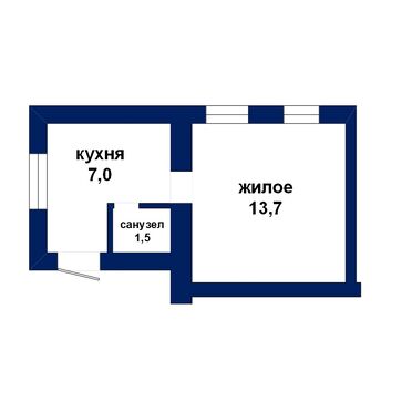 Однокомнатная квартира, Кирова ул.-540136, план 1